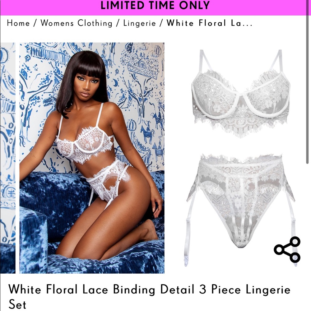 Pretty Little Thing 3 piece lingerie set